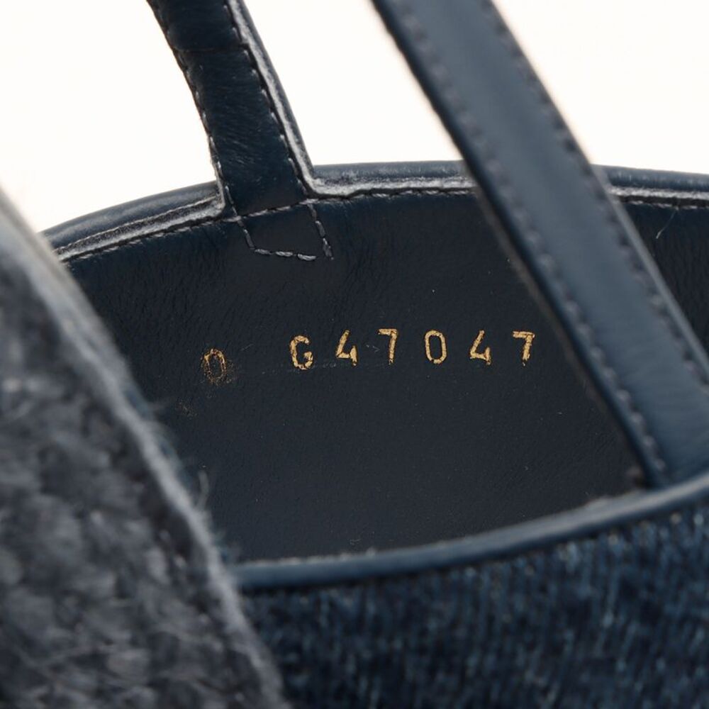 Chanel Washed Denim CC Wedge Sandals - Size 8.5 / 38.5 - Picture 4 of 8
